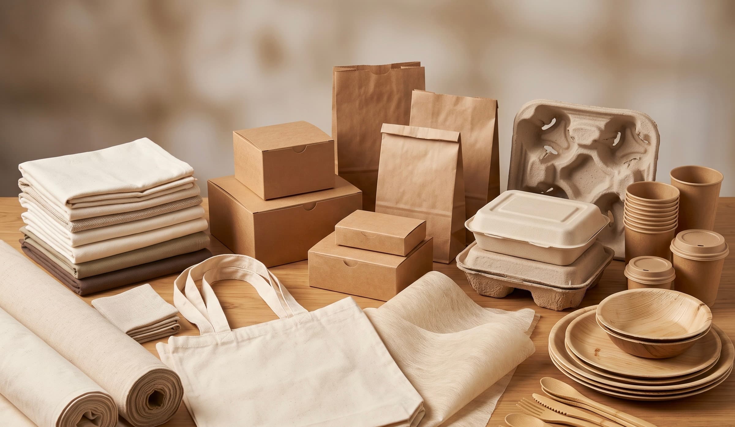 Biodegradable packaging, organic textiles and green alternative products